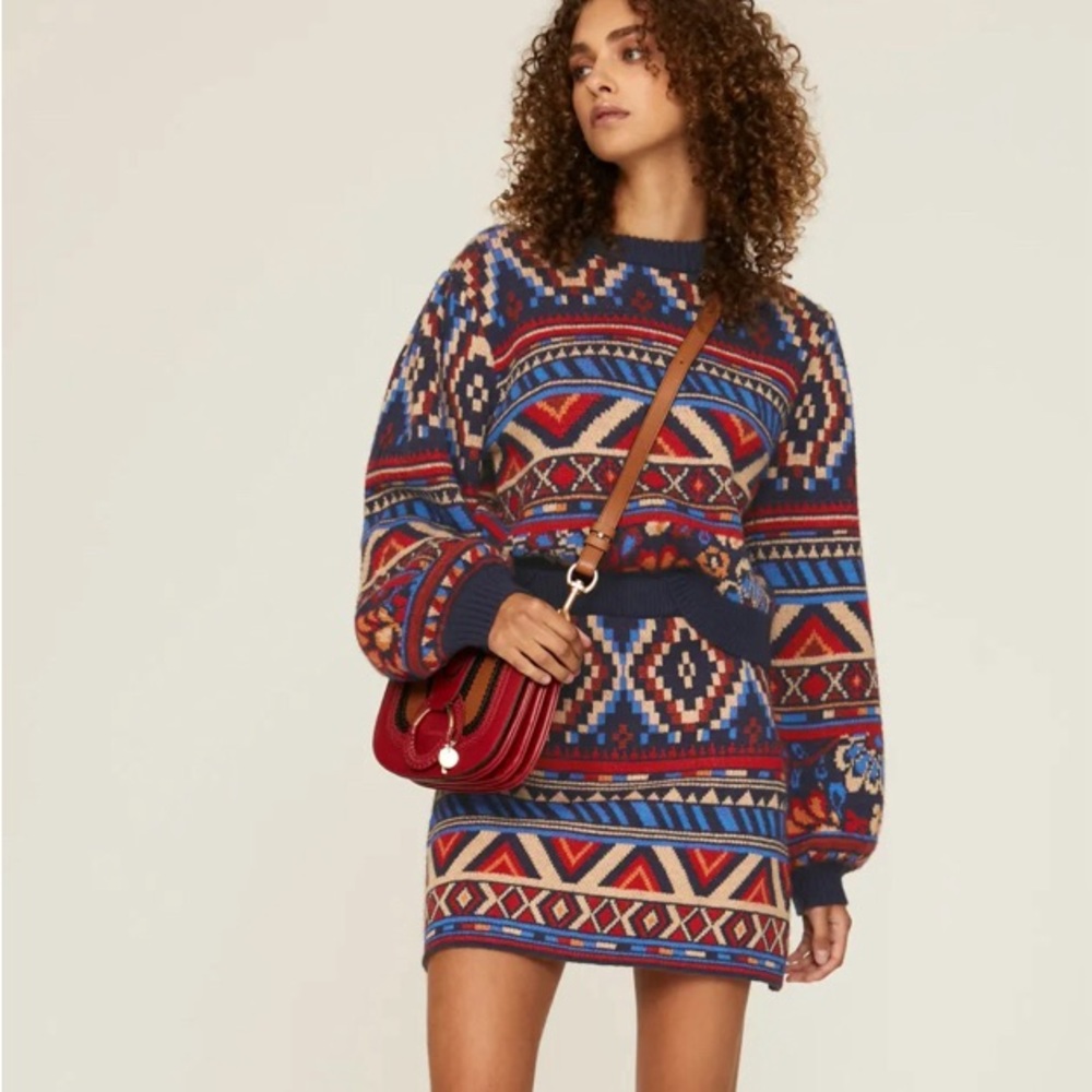 FARM Rio Multicolor Geometric Mini Skirt